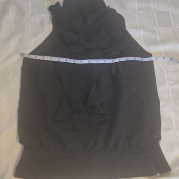 Adiva Black Ruffled Halter Top - Picture 8 of 16